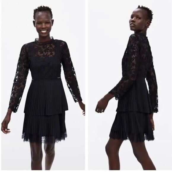 ZARA TIERED LACE DRESS‎ - Picture 3 of 3